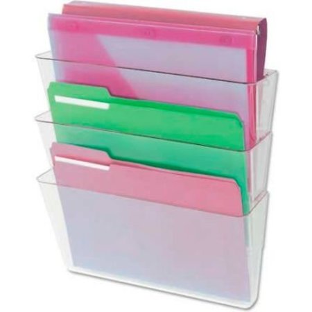 UNIVERSAL Universal 3 Pocket Wall File Starter Set, Letter, Clear UNV53682***